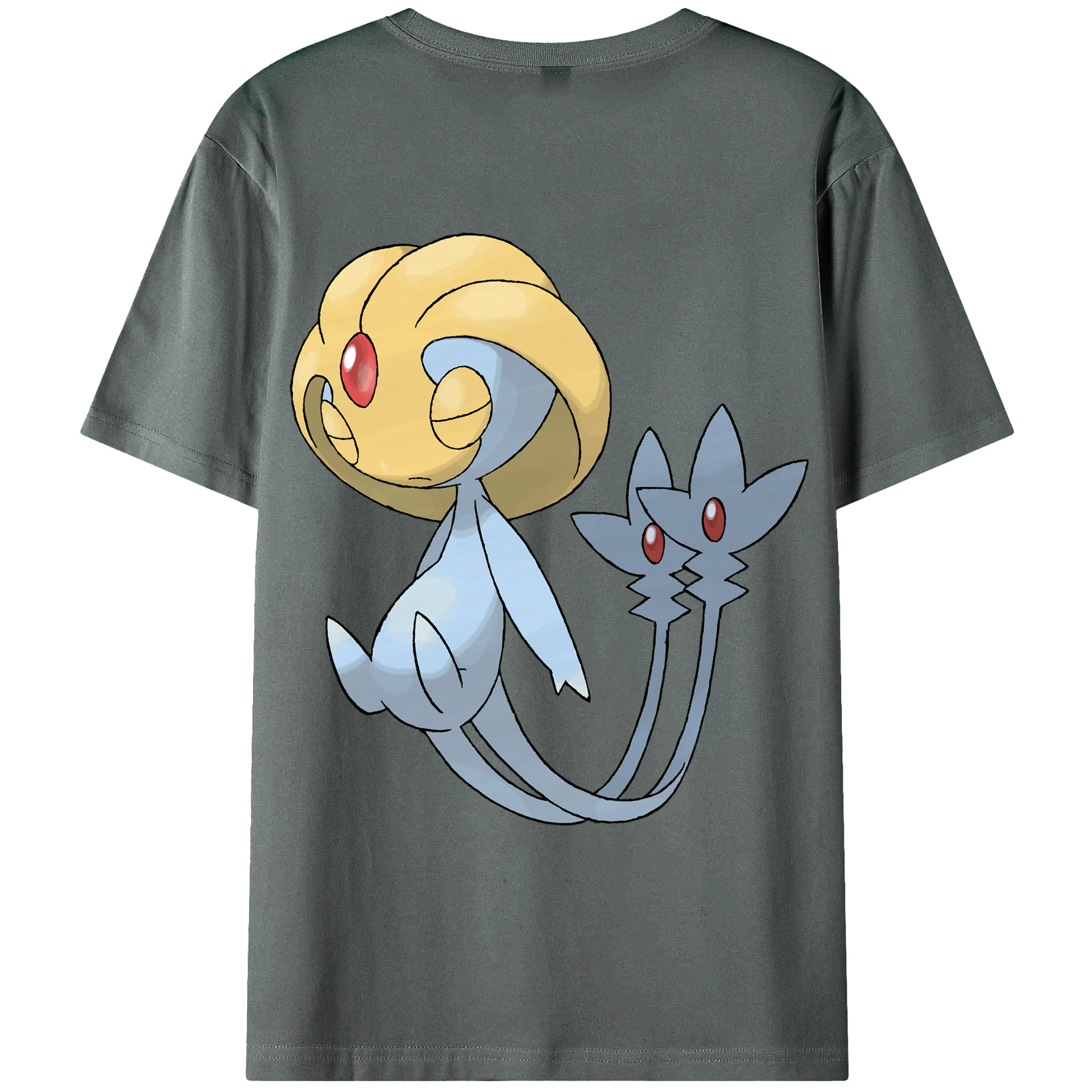 （画像用） ポケットモンスター Pokémon 綿100％ メンズ半袖Tシャツ（バックプリント） 通気性